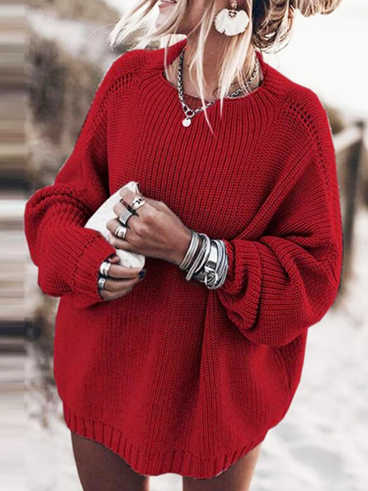 Elara | Relaxed Batwing Knitted Jumper