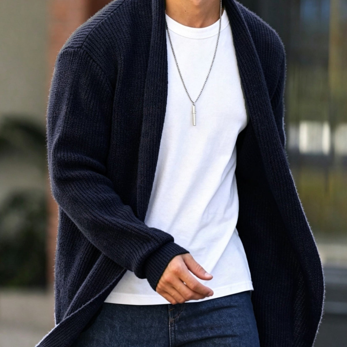 Ashford | Open-Front Ribbed Cardigan