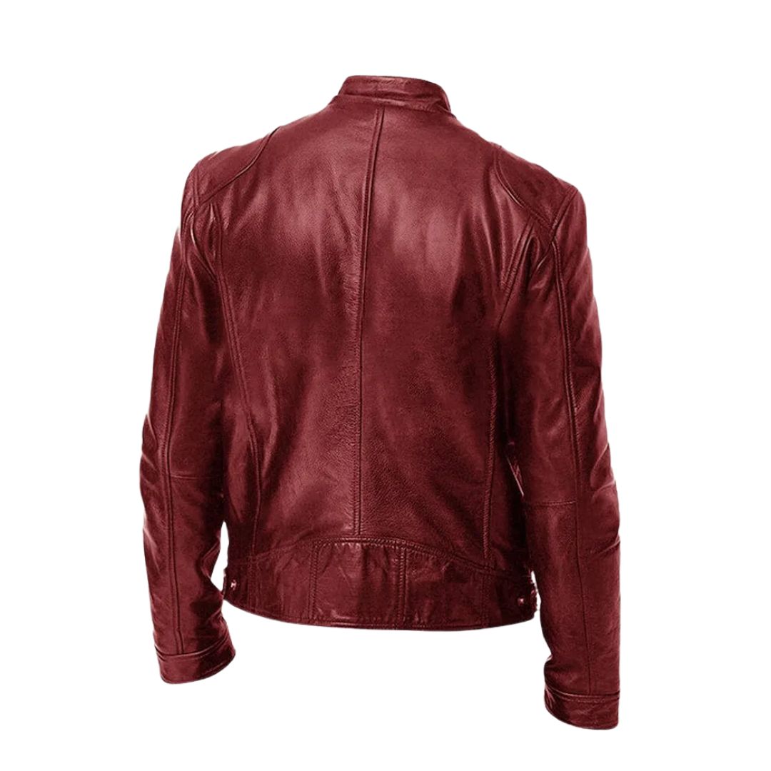 Miles | Classic Leather-Look Zip Jacket