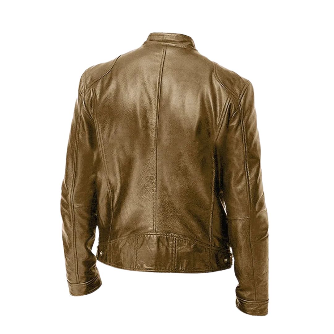 Miles | Classic Leather-Look Zip Jacket