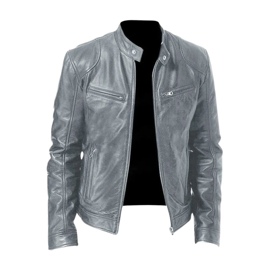 Miles | Classic Leather-Look Zip Jacket