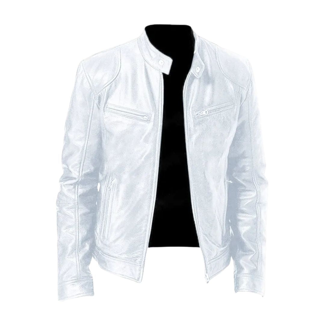 Miles | Classic Leather-Look Zip Jacket