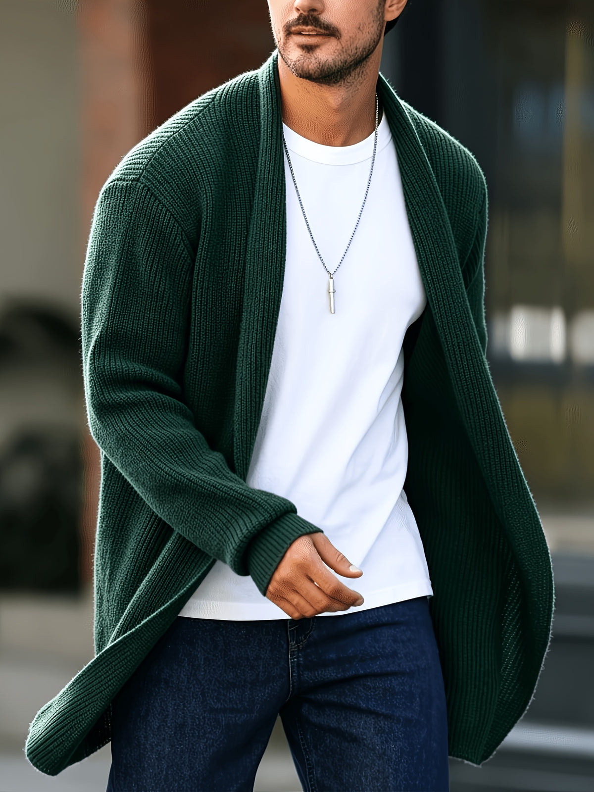 Ashford | Open-Front Ribbed Cardigan