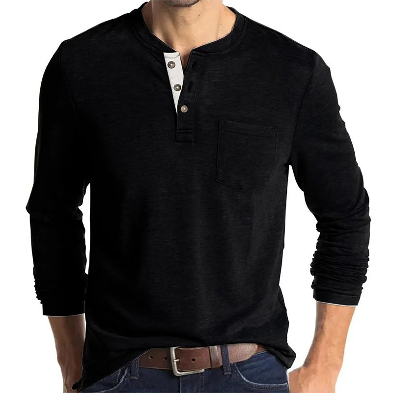 Hawkins | Long-Sleeve Pocket Henley