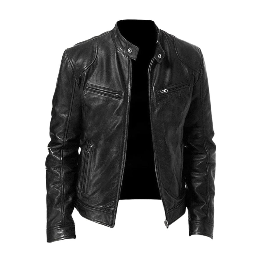 Miles | Classic Leather-Look Zip Jacket