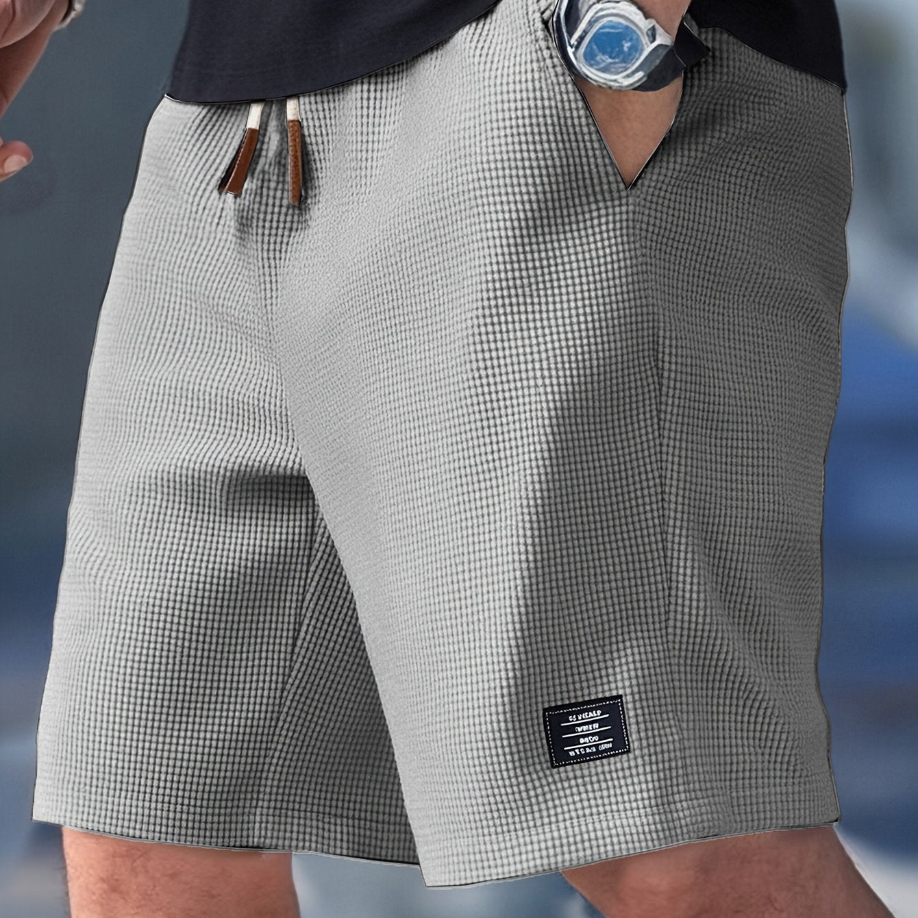 Côte Waffle-Weave Drawstring Shorts