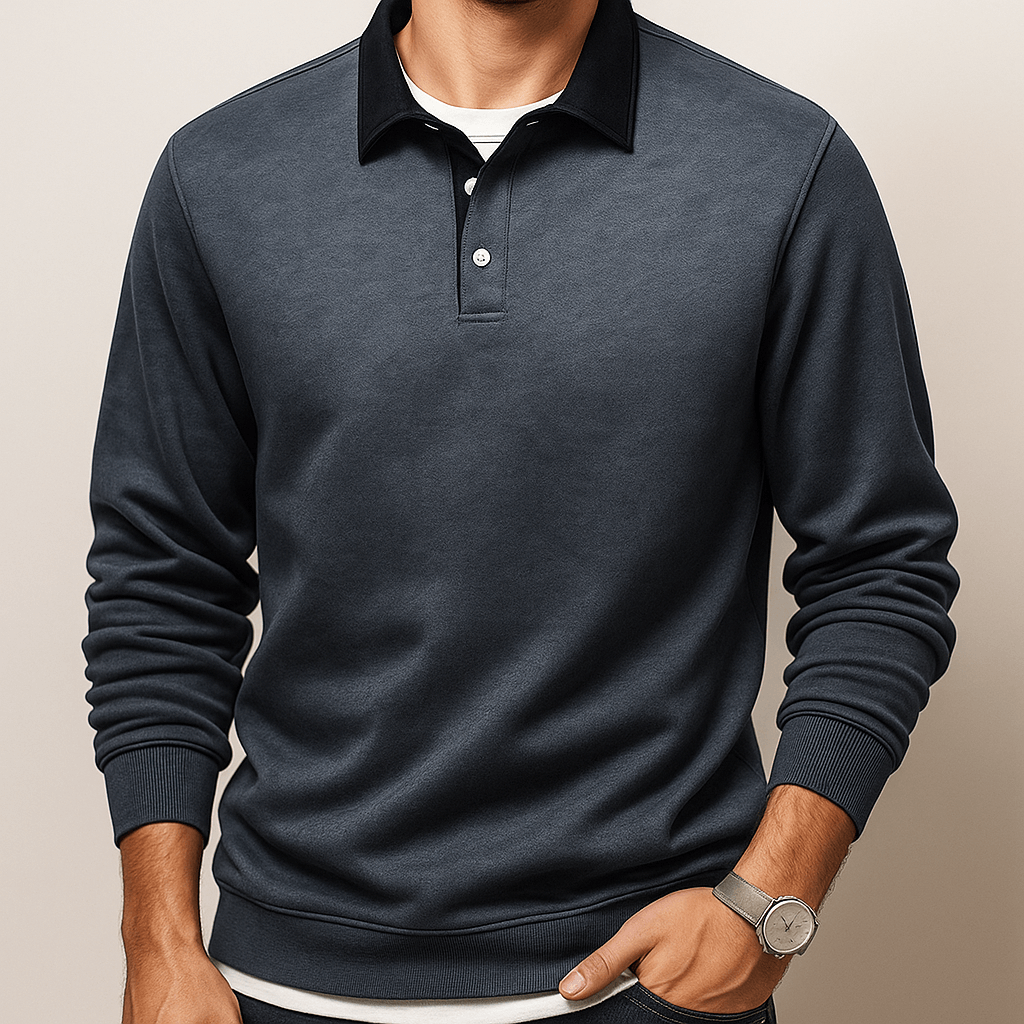 Arthur | Contrast-Collar Sweatshirt
