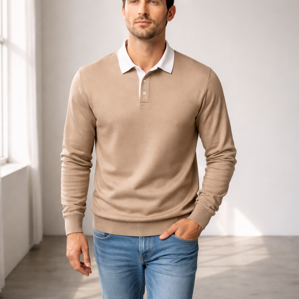 Arthur | Contrast-Collar Sweatshirt