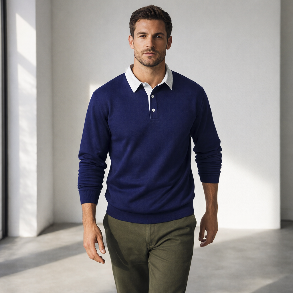 Arthur | Contrast-Collar Sweatshirt