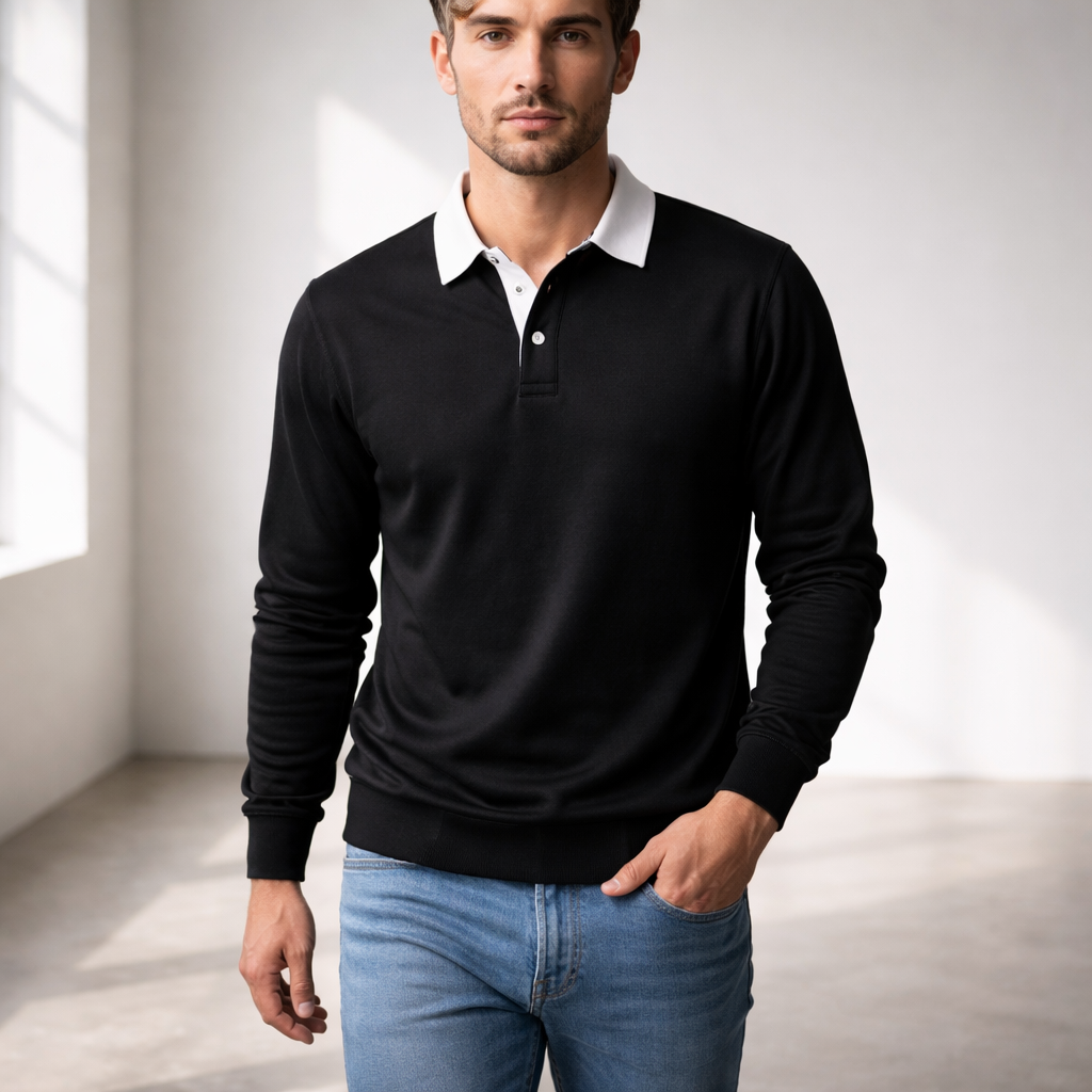 Arthur | Contrast-Collar Sweatshirt