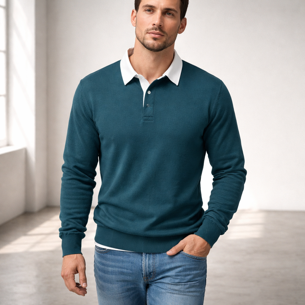 Arthur | Contrast-Collar Sweatshirt