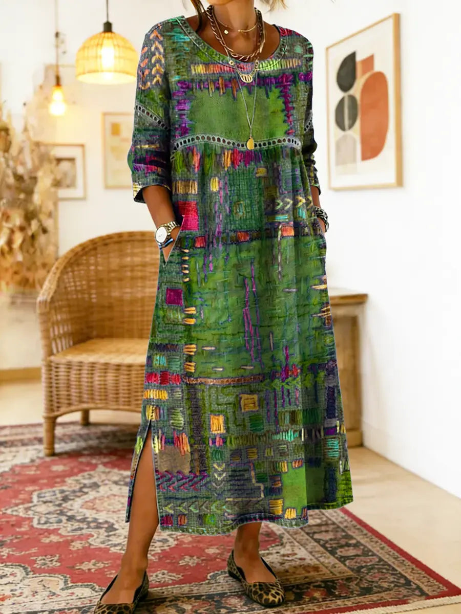 Edith | Ethnic Patchwork Dress