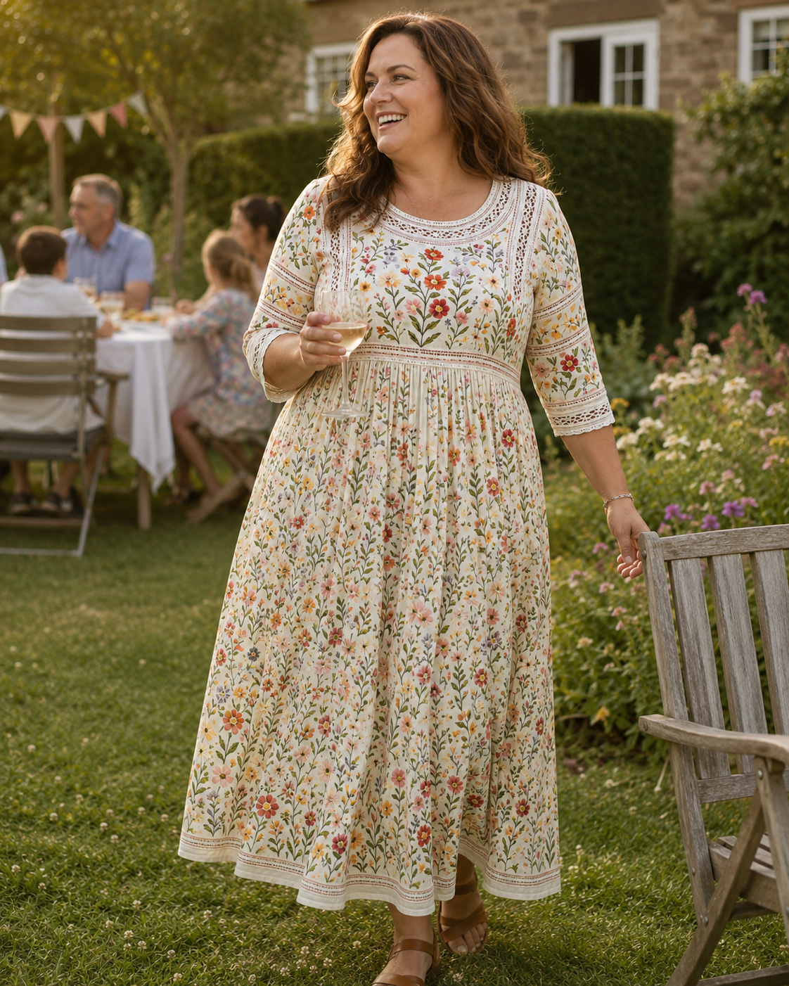 Wildflower Meadow Charm Midi Dress