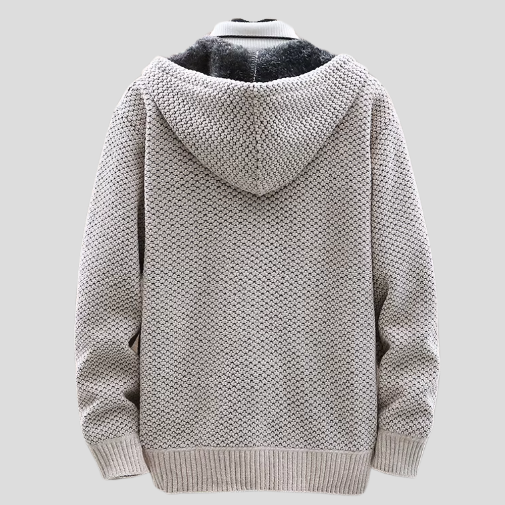 Oslo | Fleece-Lined Knitted Hooded Jacket