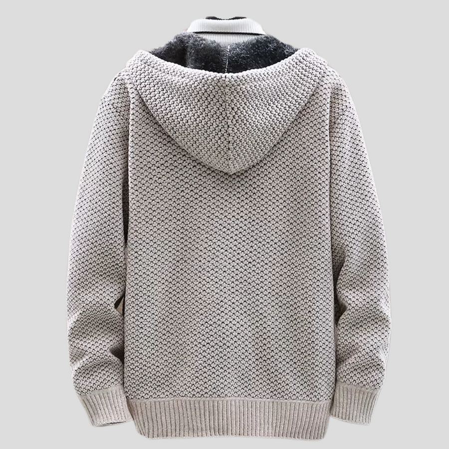 Oslo | Fleece-Lined Knitted Hooded Jacket