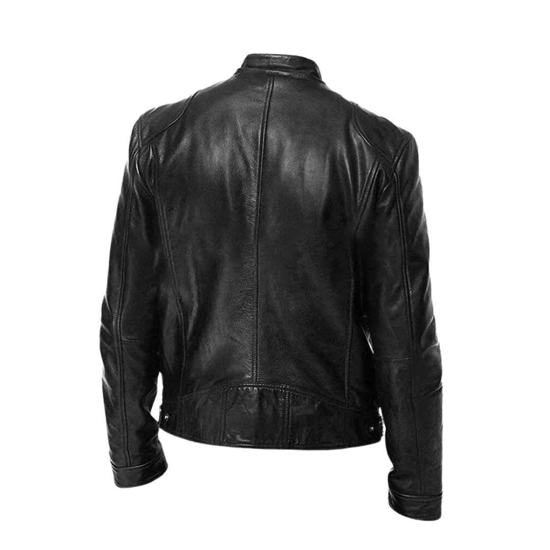 Miles | Classic Leather-Look Zip Jacket