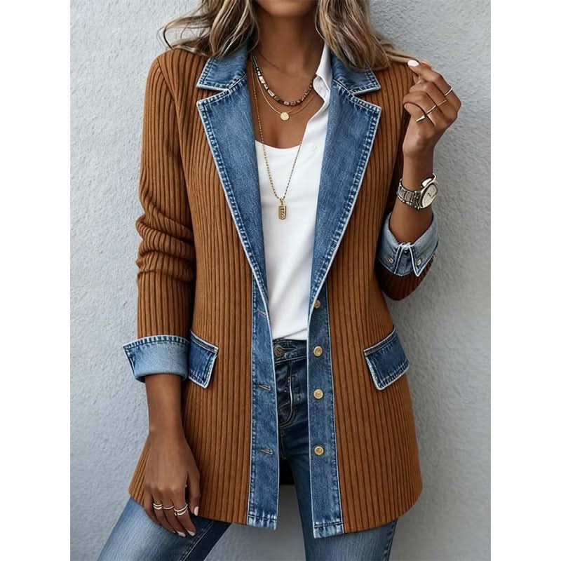 CASUAL DENIM TRIM JACKET