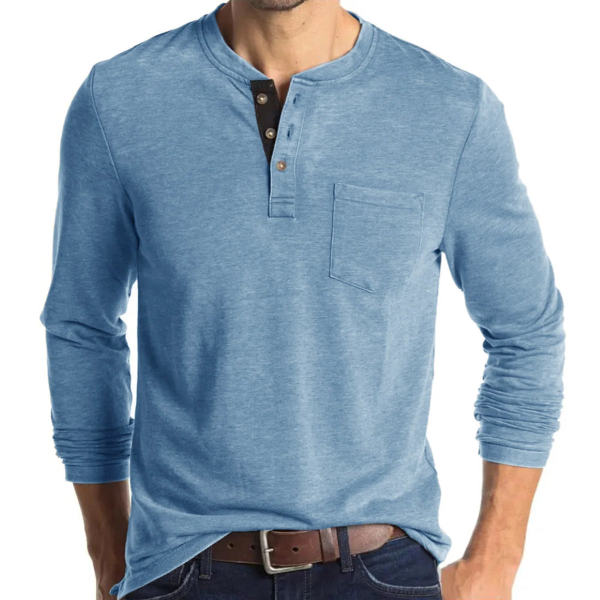 Hawkins | Long-Sleeve Pocket Henley