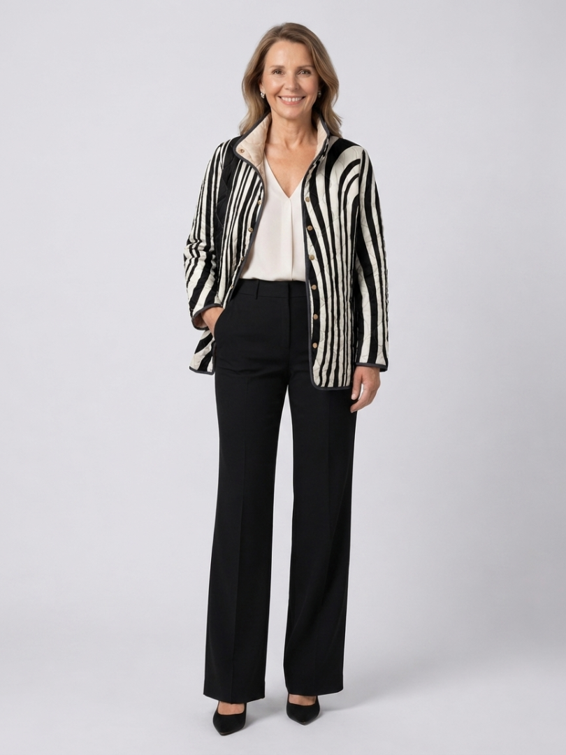 MERRITT | Sylvie Zebra Graphic Quilted Jacket