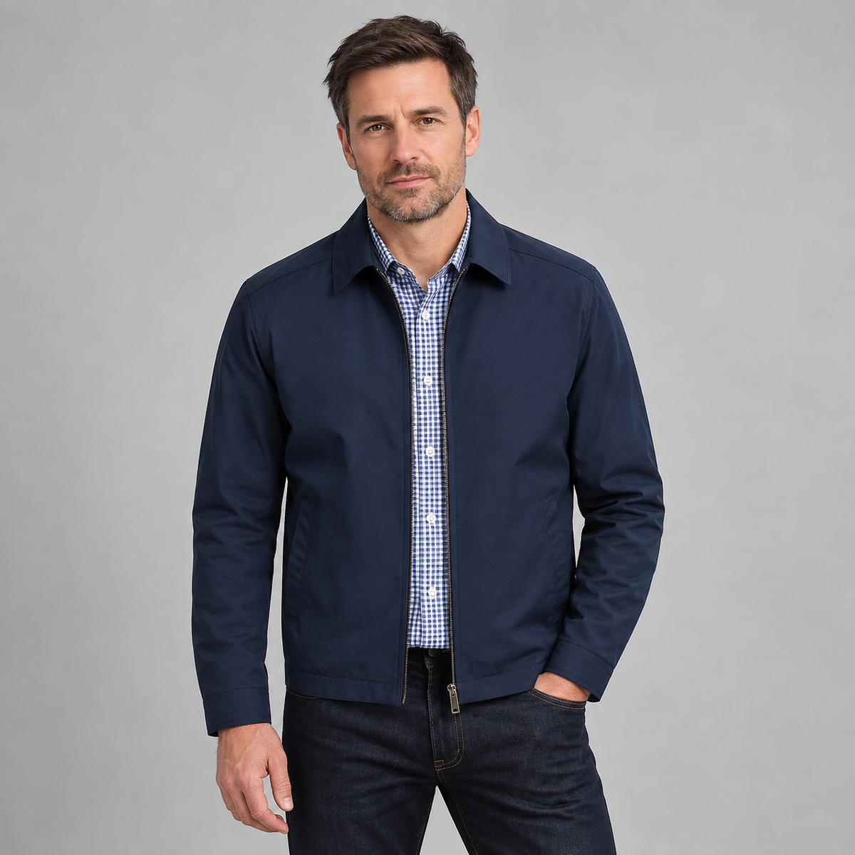 Men's Transitional Jacket Lightweight Breathable Modern Cut