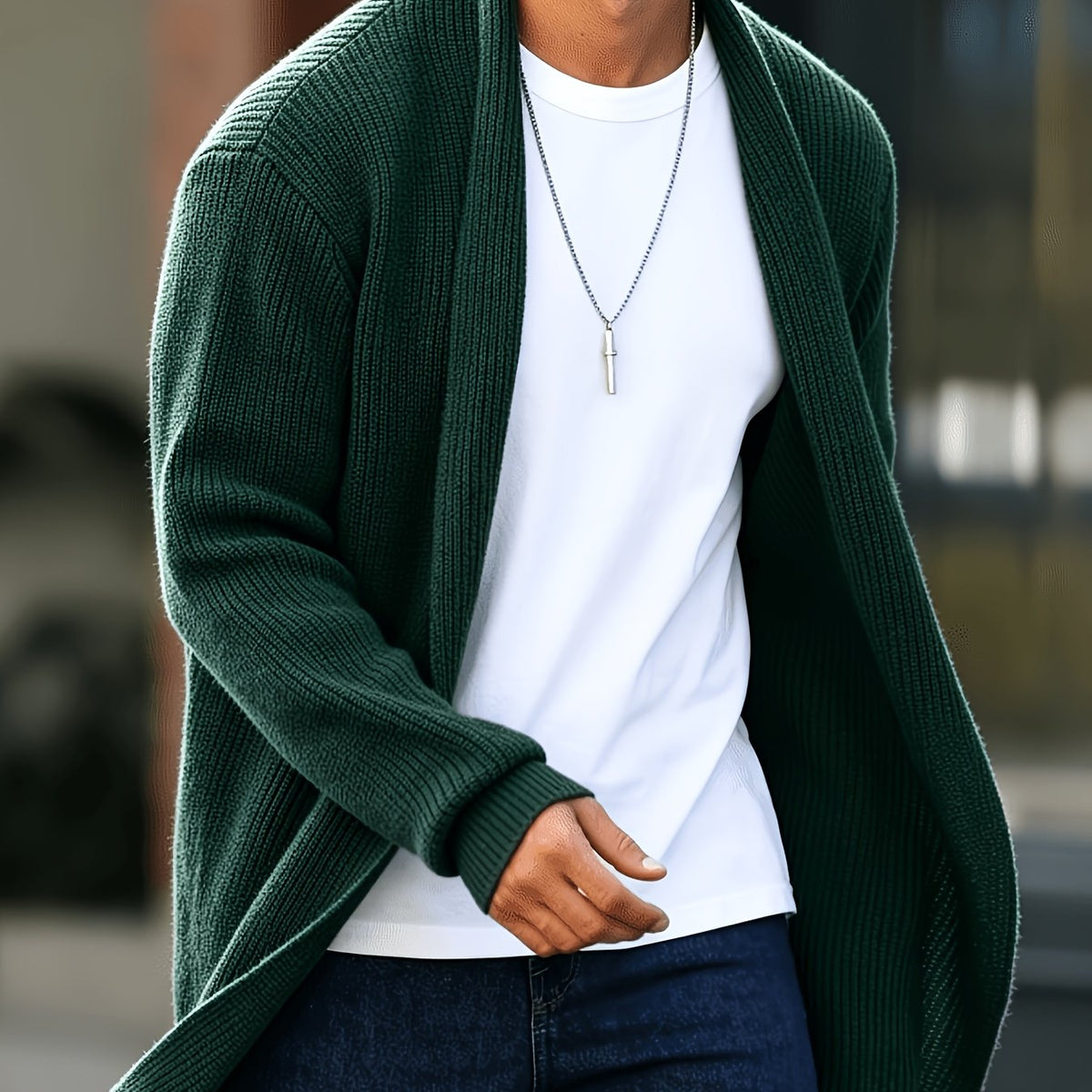 Ashford | Open-Front Ribbed Cardigan