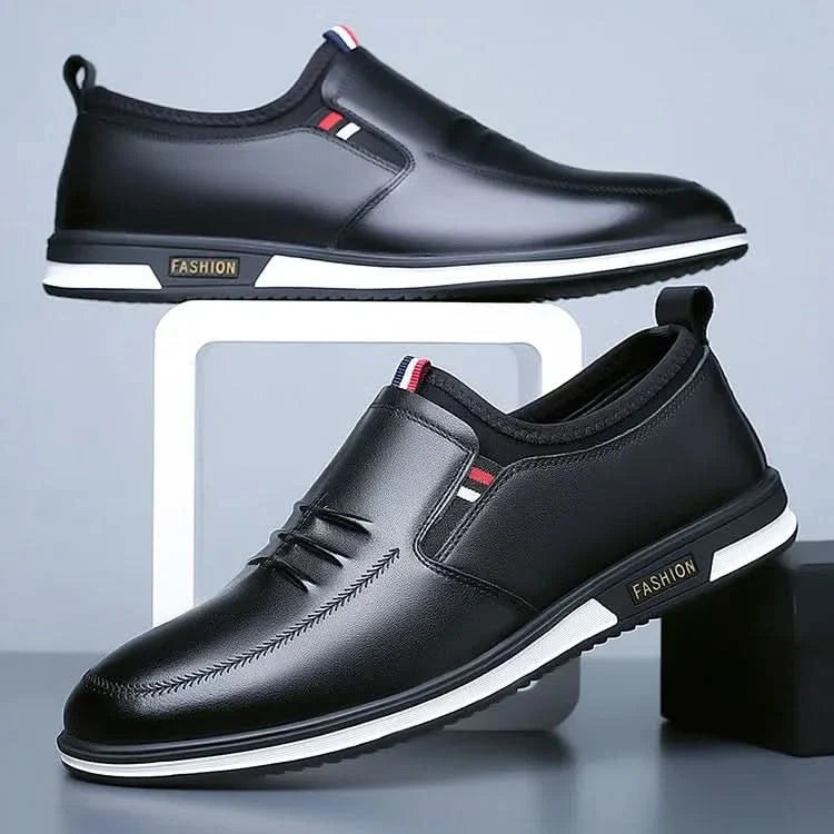 LIAM LEATHER SLIP-ON SNEAKERS