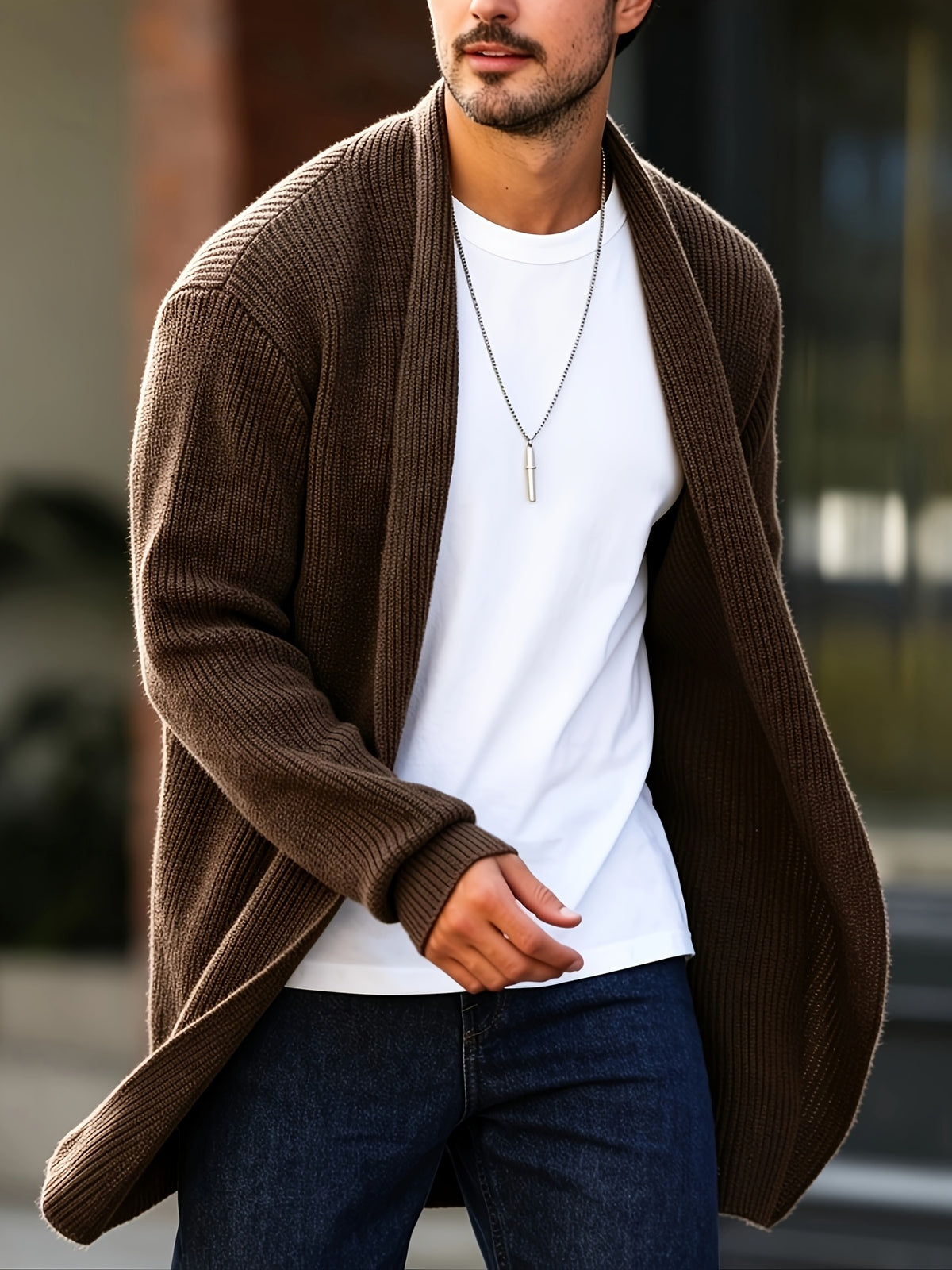 Ashford | Open-Front Ribbed Cardigan