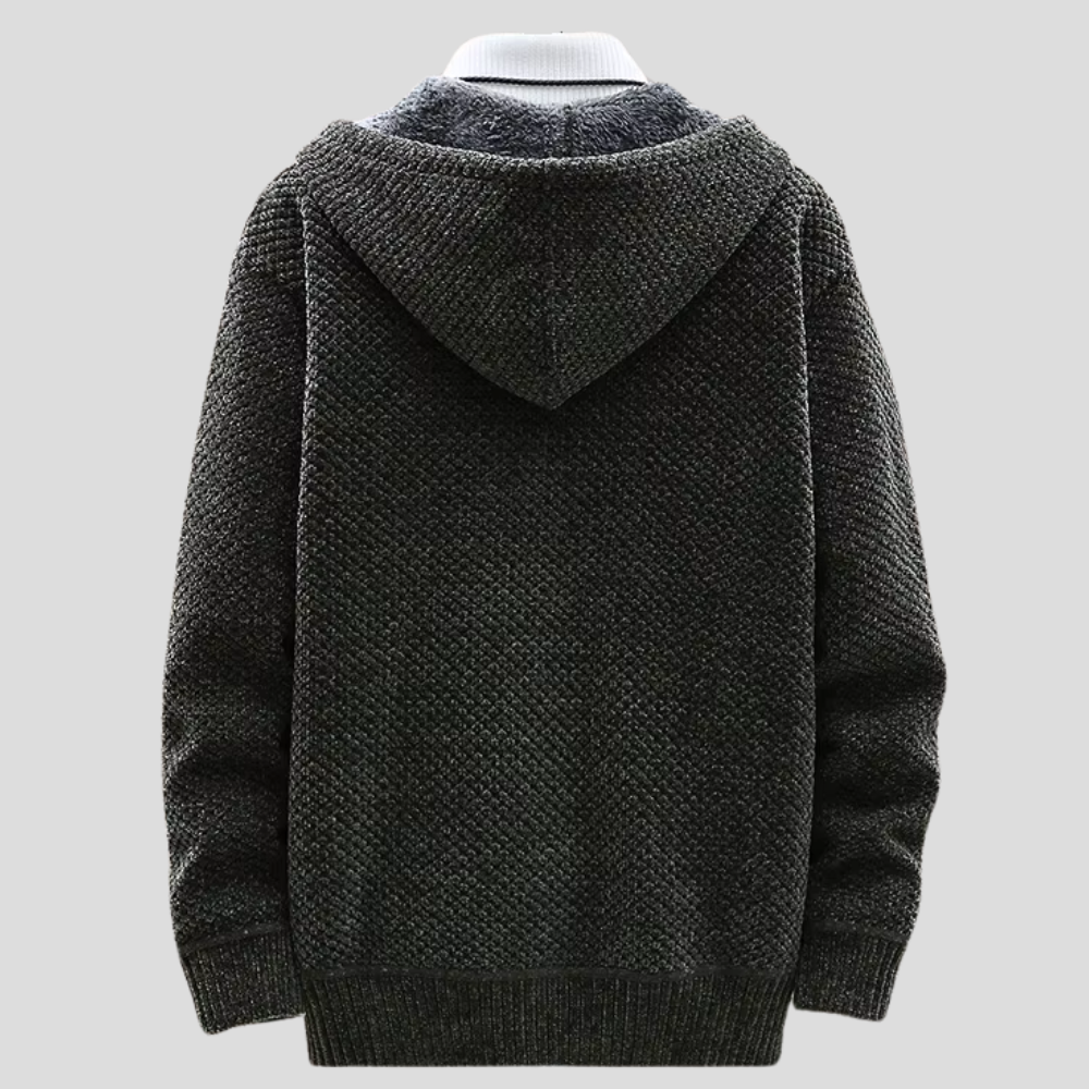 Oslo | Fleece-Lined Knitted Hooded Jacket