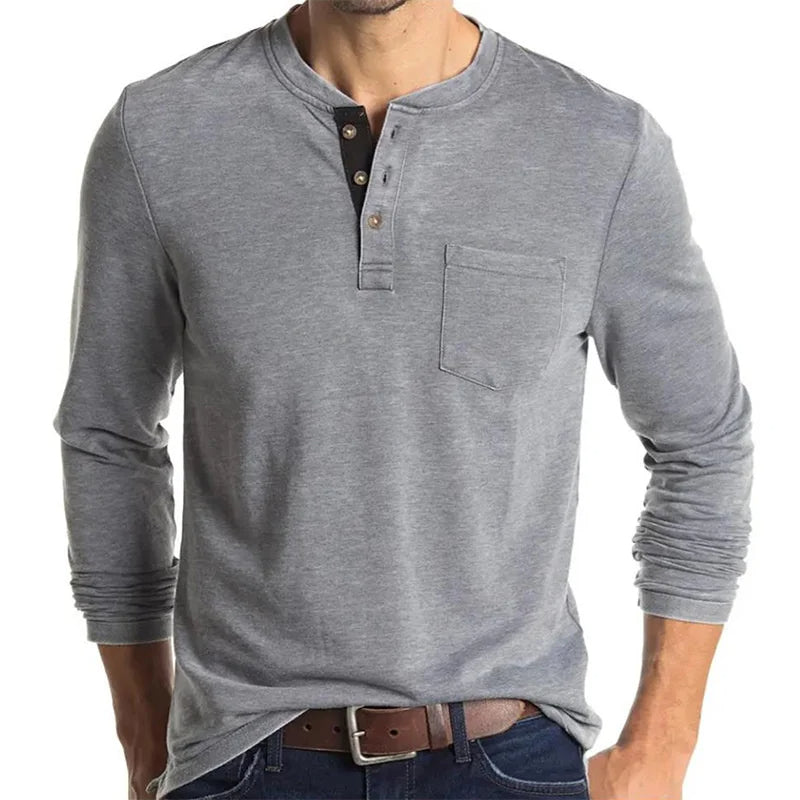 Hawkins | Long-Sleeve Pocket Henley