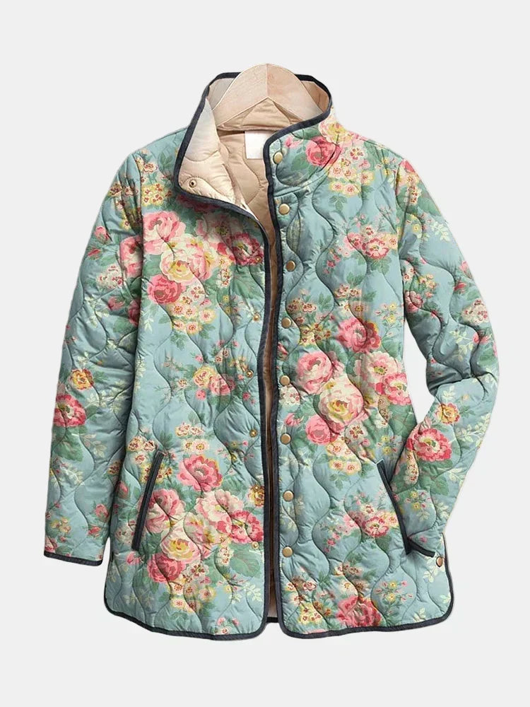 MERRITT | Celadon Rose Quilted Jacket Mathilde