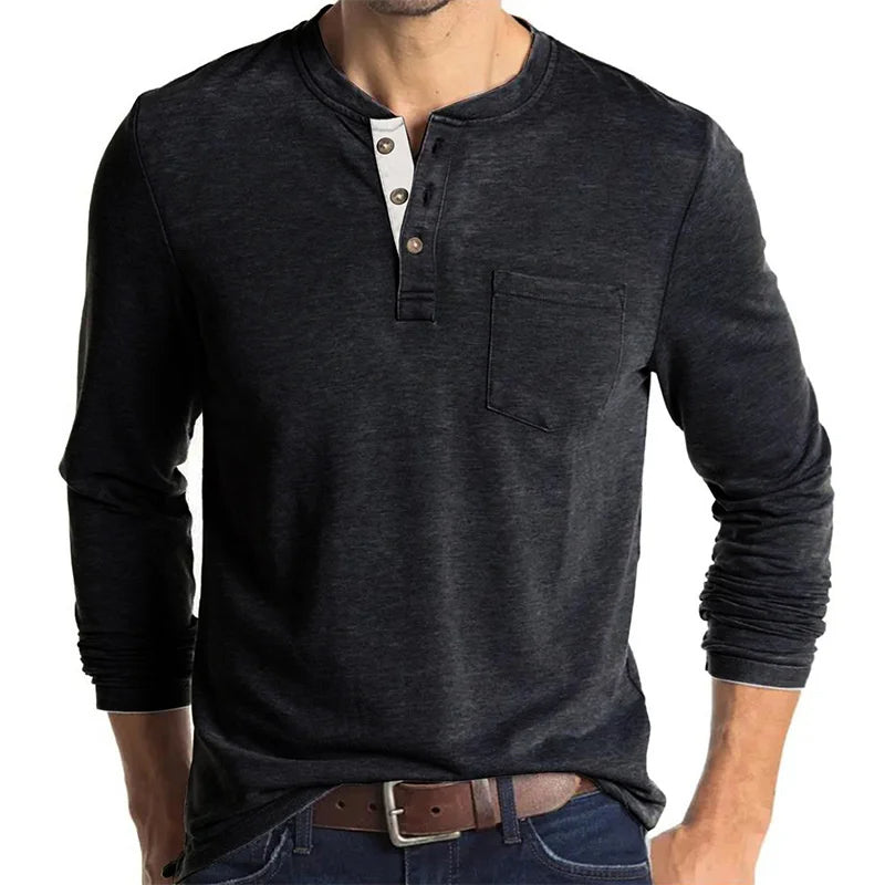 Hawkins | Long-Sleeve Pocket Henley