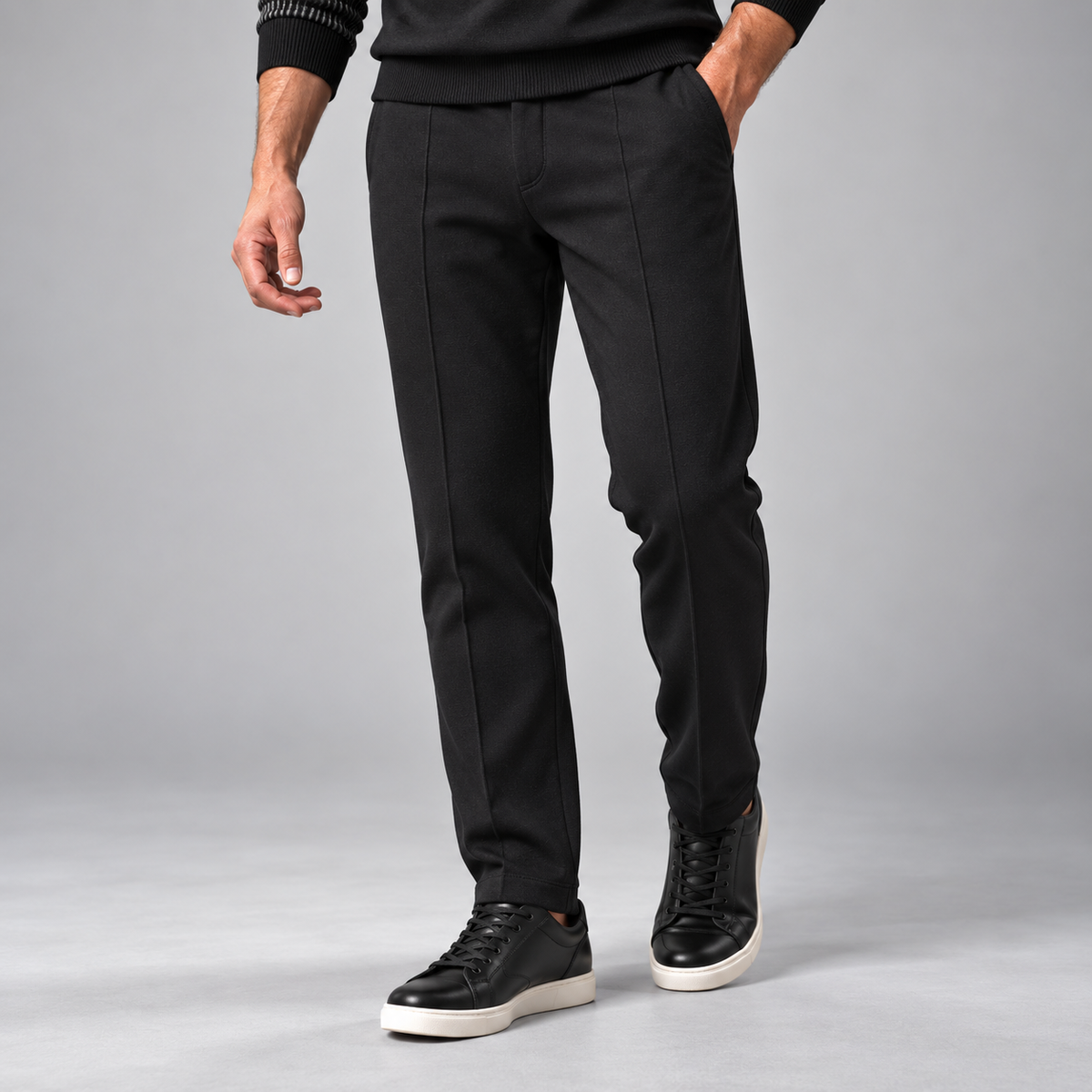 Elliot | Layered-Collar Long-Sleeve Polo