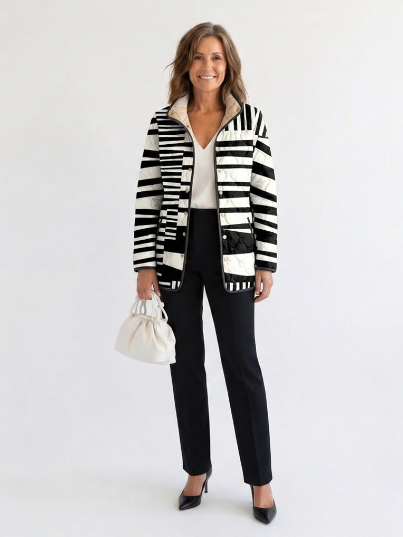 MERRITT | Quilted Jacket Graphic Stripes Véronique