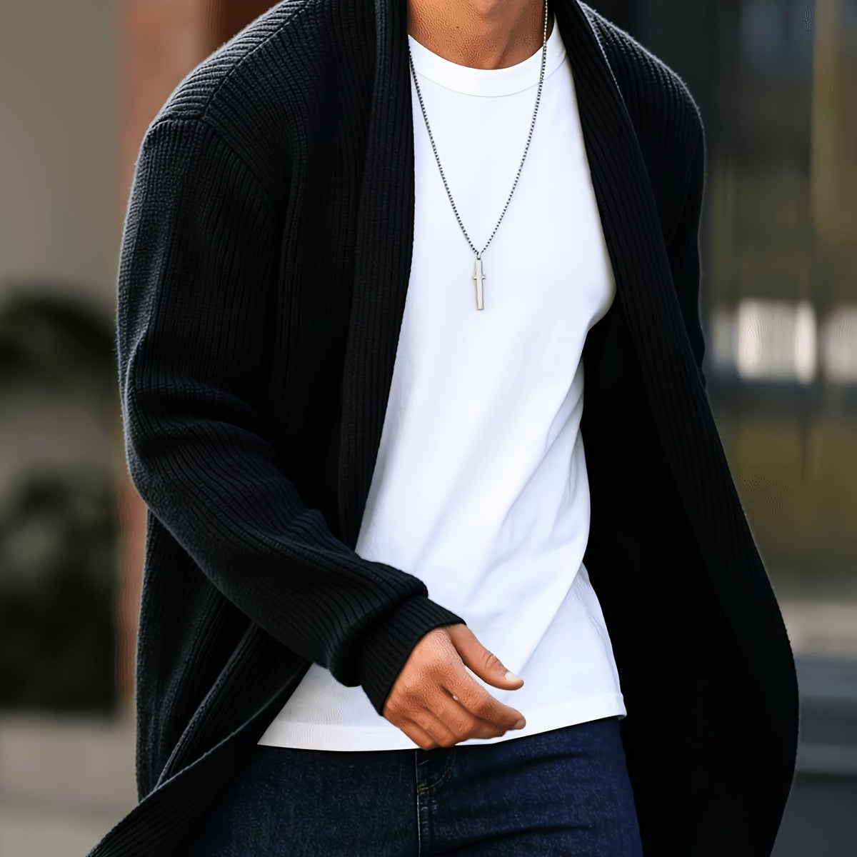 Ashford | Open-Front Ribbed Cardigan