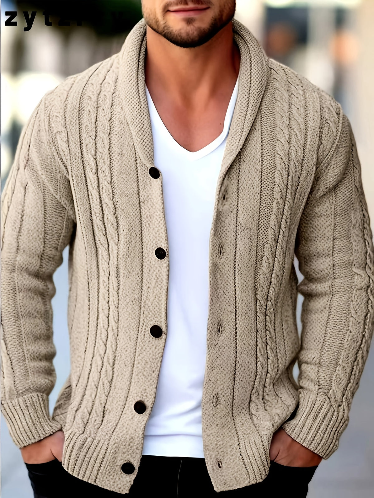 Pembroke | Cable-Knit Button Cardigan