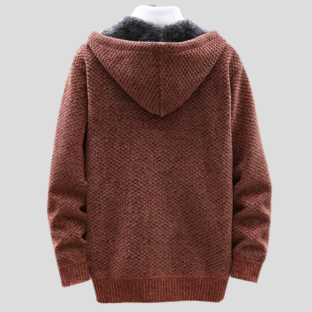 Oslo | Fleece-Lined Knitted Hooded Jacket