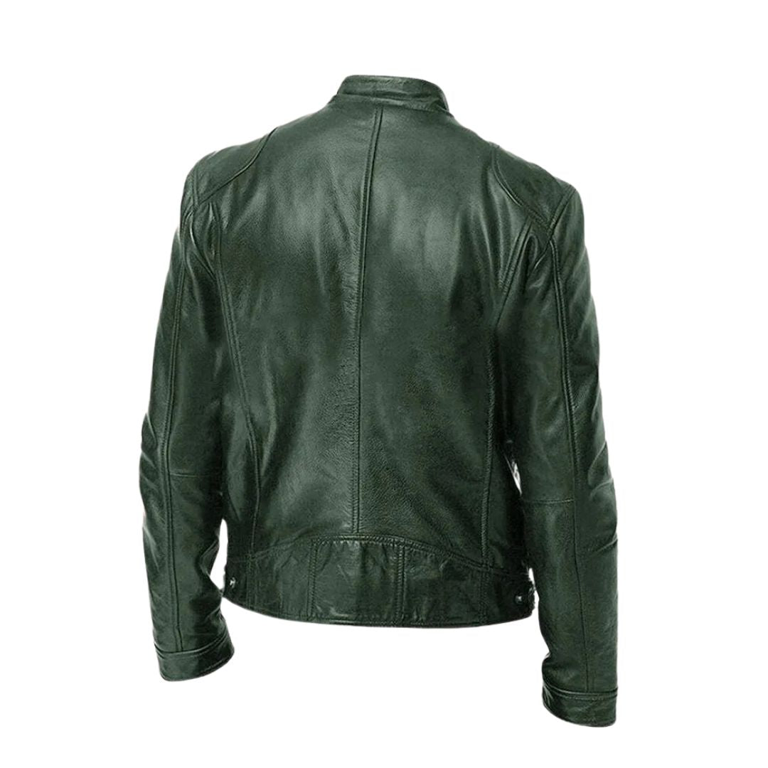 Miles | Classic Leather-Look Zip Jacket