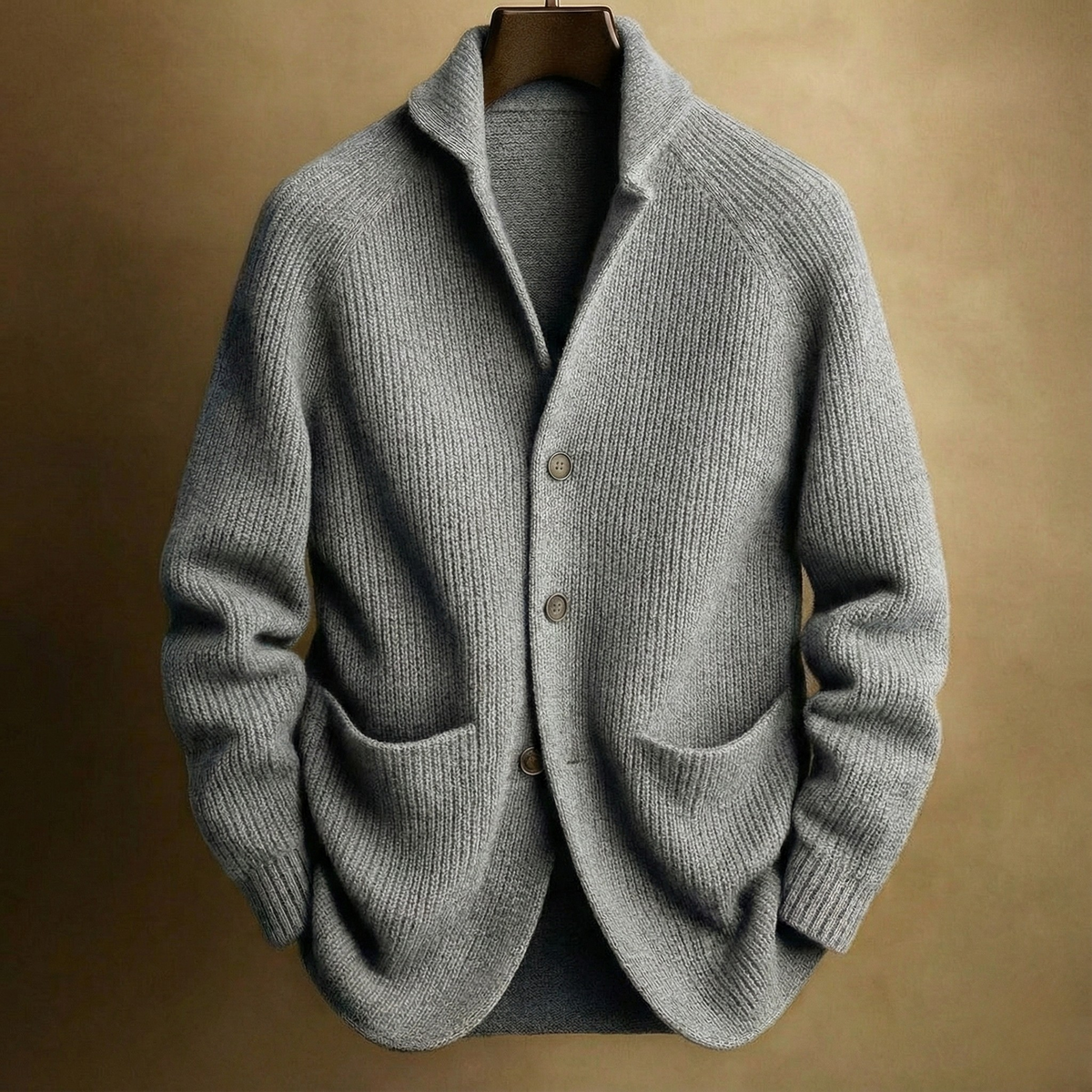 Silvoro - Ribbed Wool Cardigan For Men