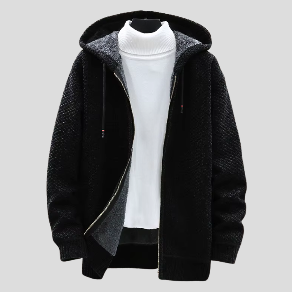 Oslo | Fleece-Lined Knitted Hooded Jacket