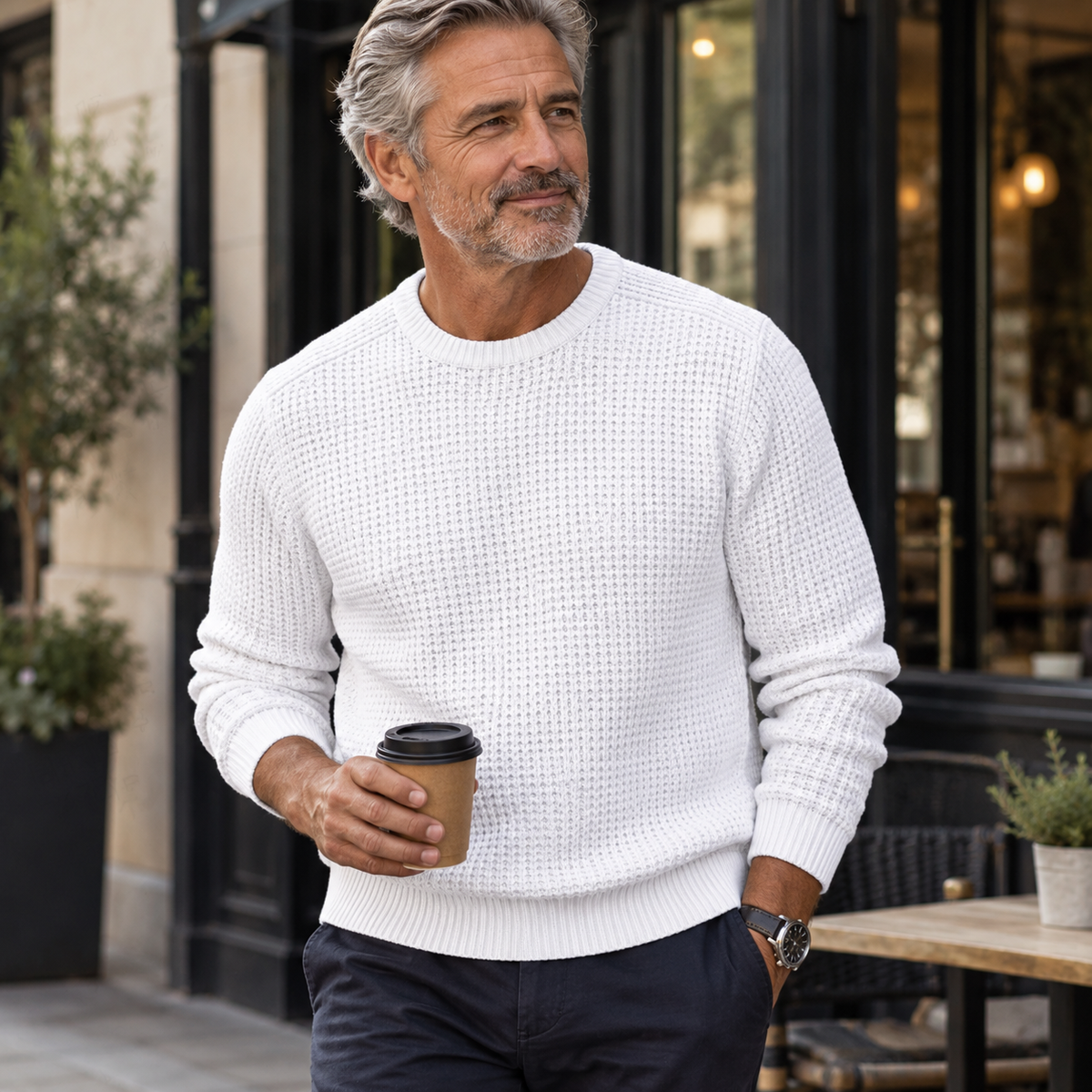 Crawford | Textured Crew-Neck Jumper