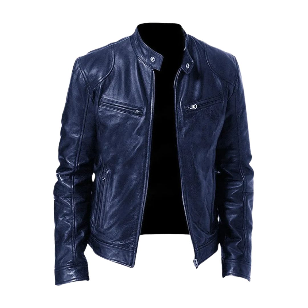 Miles | Classic Leather-Look Zip Jacket