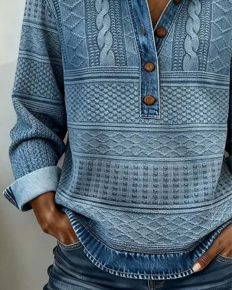 NIVELLE MODERN HALF-BUTTON SWEATER