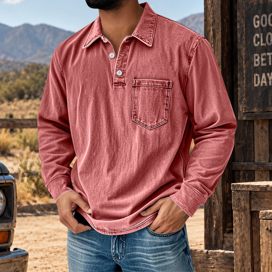 Ellis | Vintage-Wash Henley Shirt