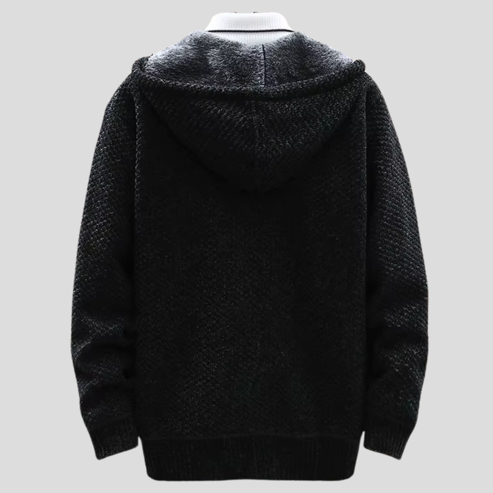 Oslo | Fleece-Lined Knitted Hooded Jacket