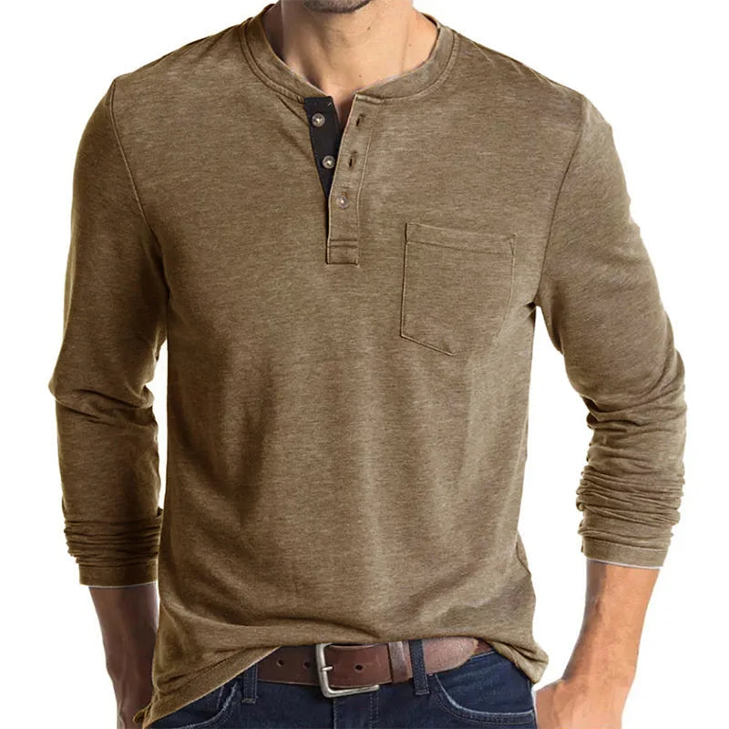 Hawkins | Long-Sleeve Pocket Henley