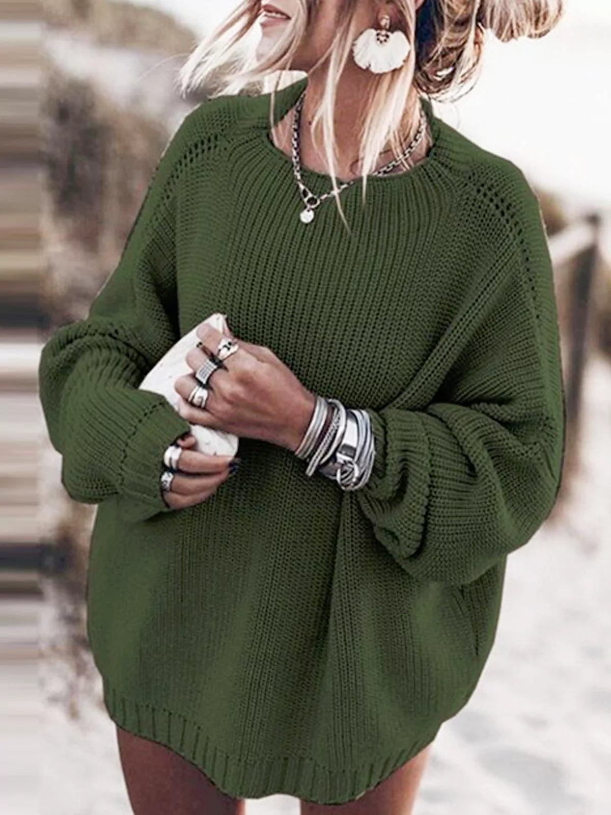 Elara | Relaxed Batwing Knitted Jumper