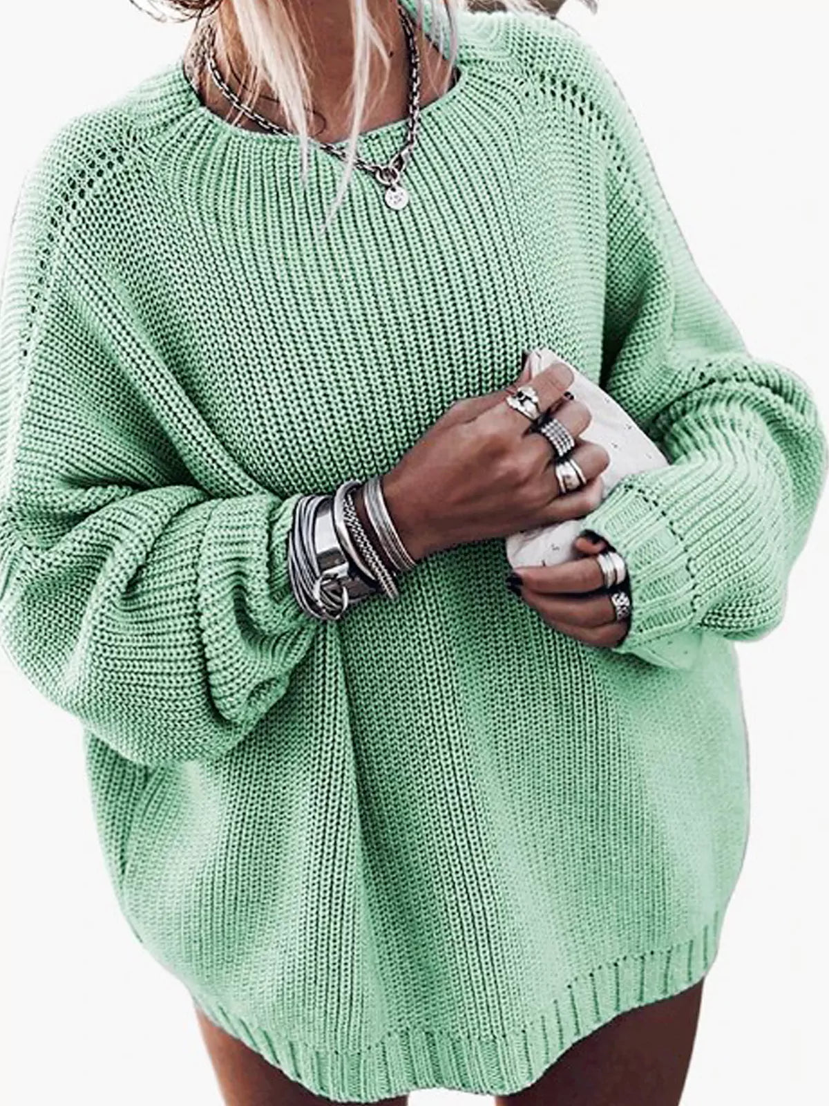 Elara | Relaxed Batwing Knitted Jumper