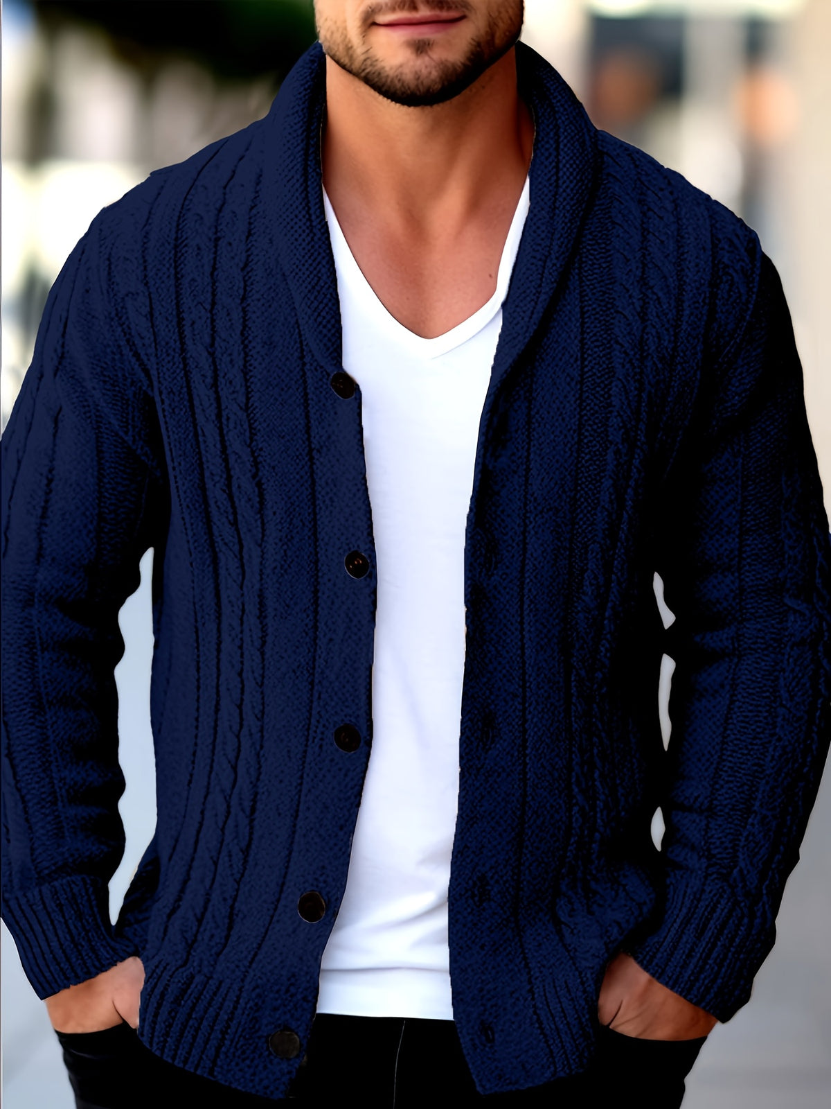 Pembroke | Cable-Knit Button Cardigan