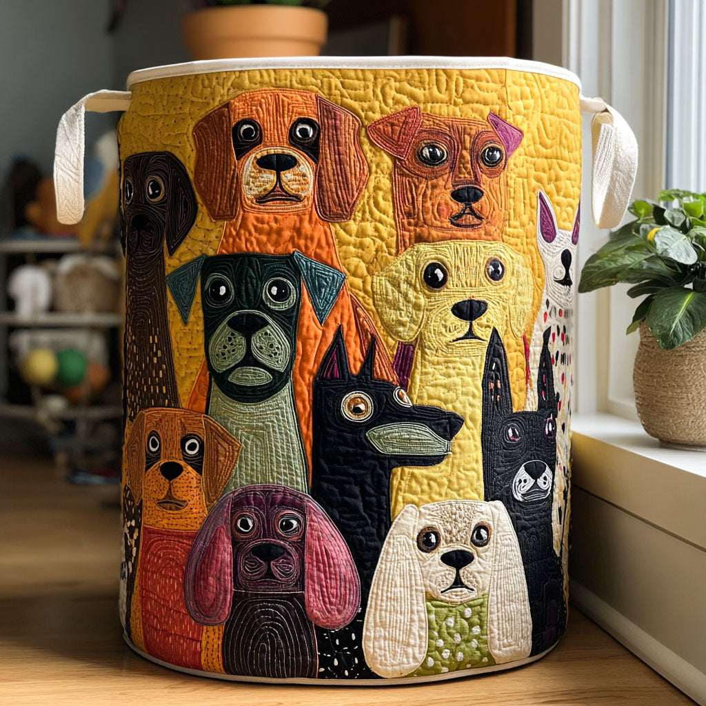 Full of Dogs - Handcrafted Laundry Basket