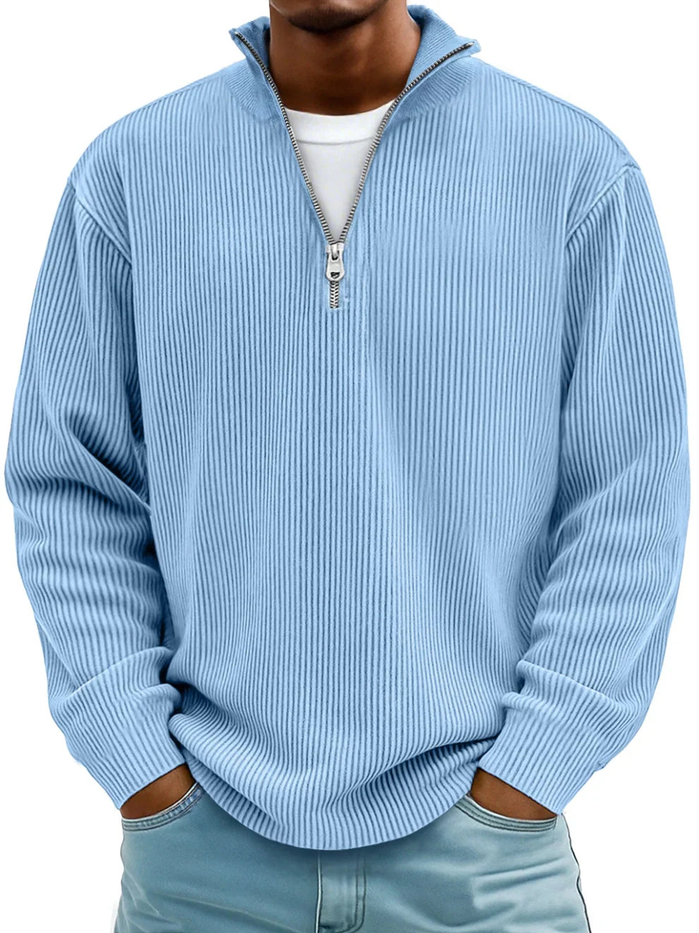 Arthur | Ribbed Half-Zip Jumper